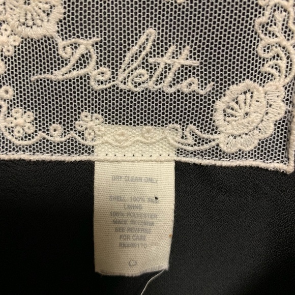 Anthropologie Deletta black 100% silk dress - Picture 5 of 5